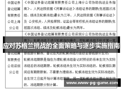 应对苏格兰挑战的全面策略与逐步实施指南